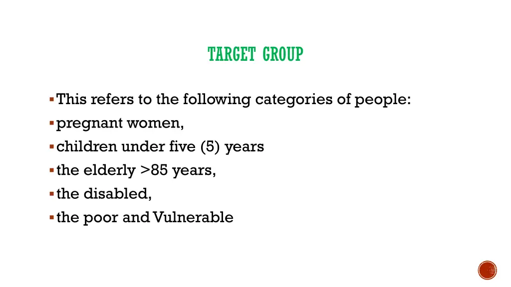 target group