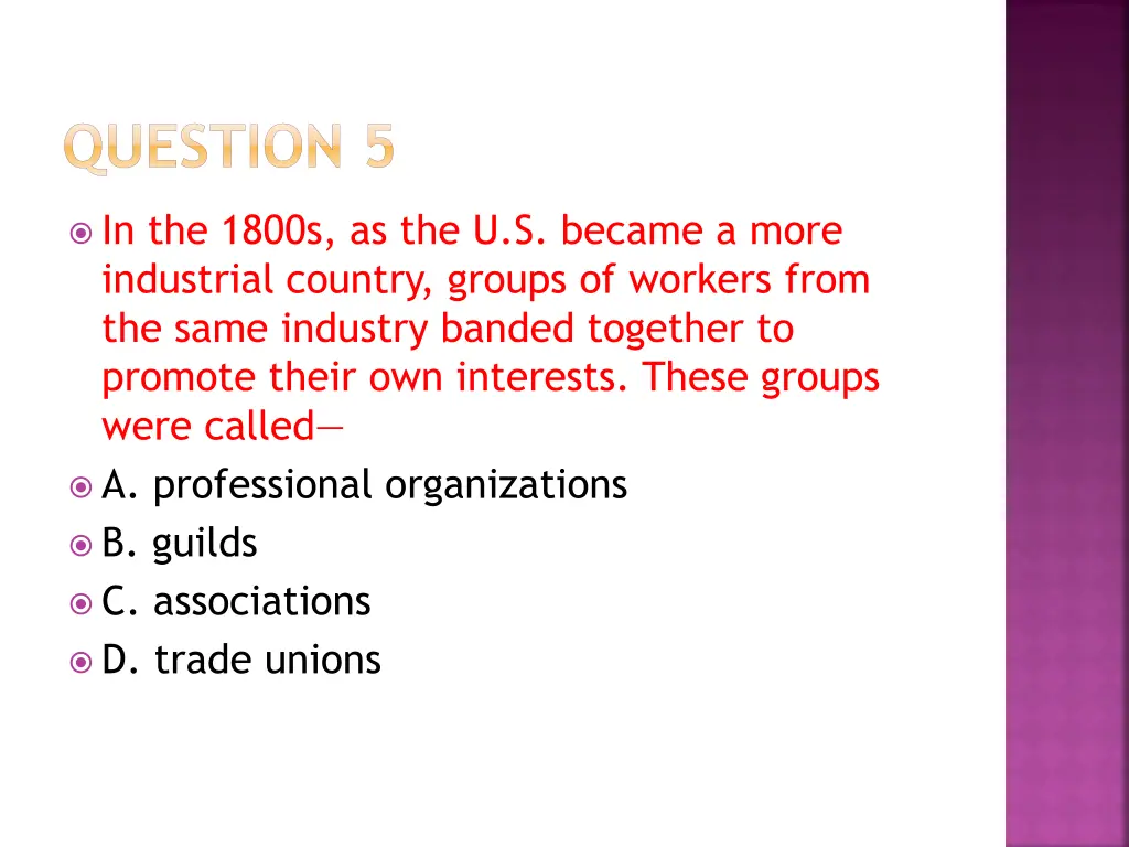 question 5
