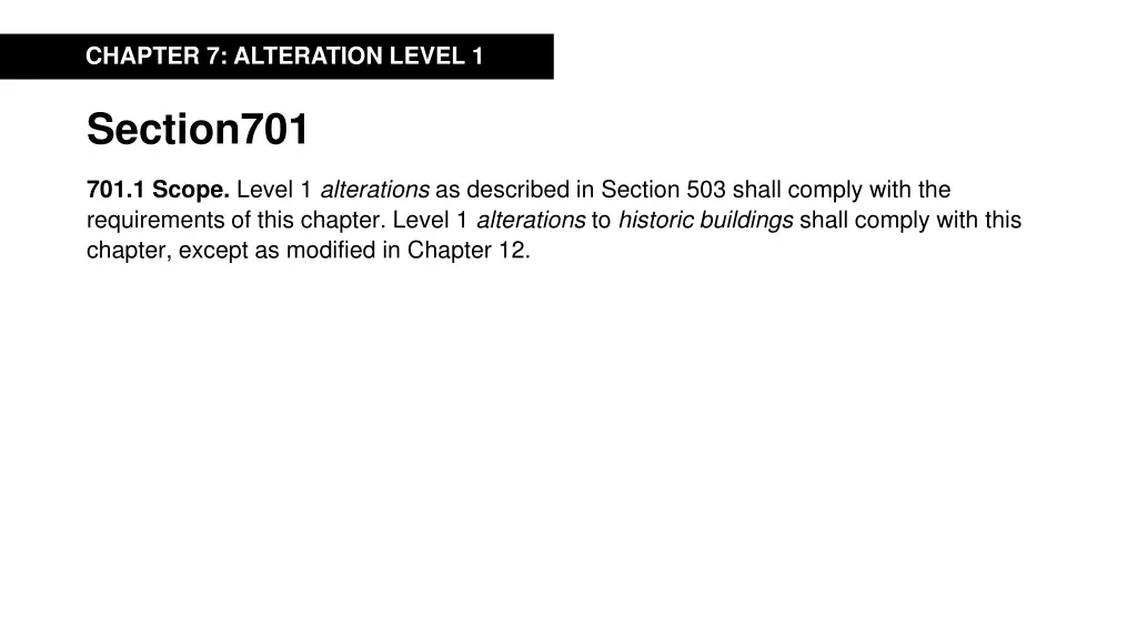 chapter 7 alteration level 1