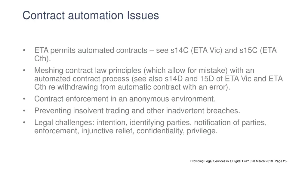 contract automation issues