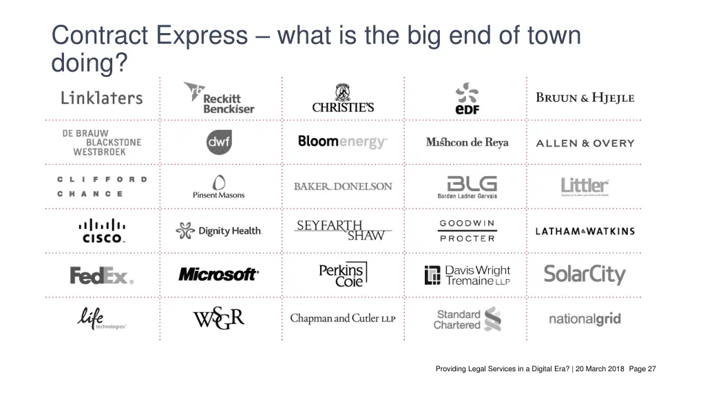 contract express what is the big end of town doing