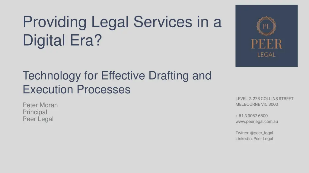 providing legal services in a digital era
