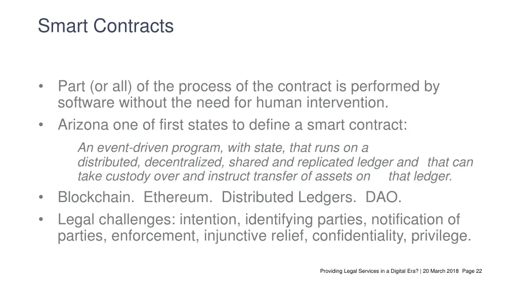 smart contracts