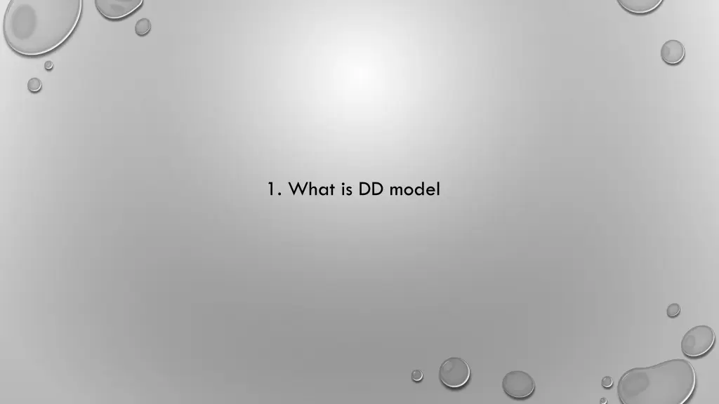 1 what is dd model