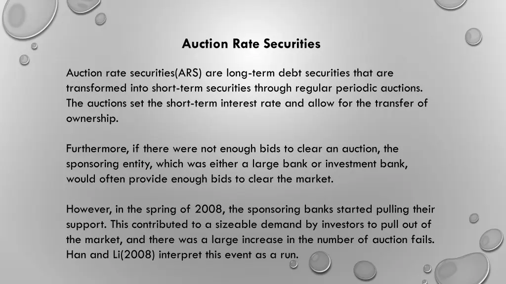 auction rate securities
