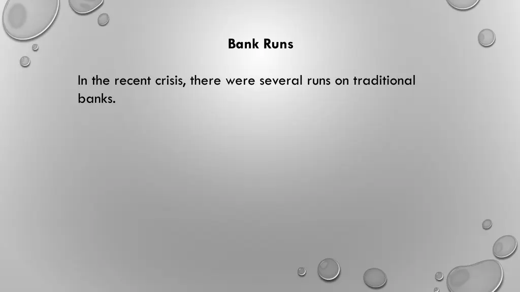bank runs