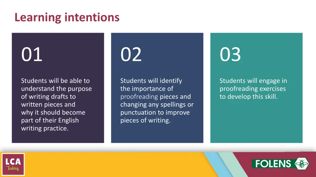 learning intentions
