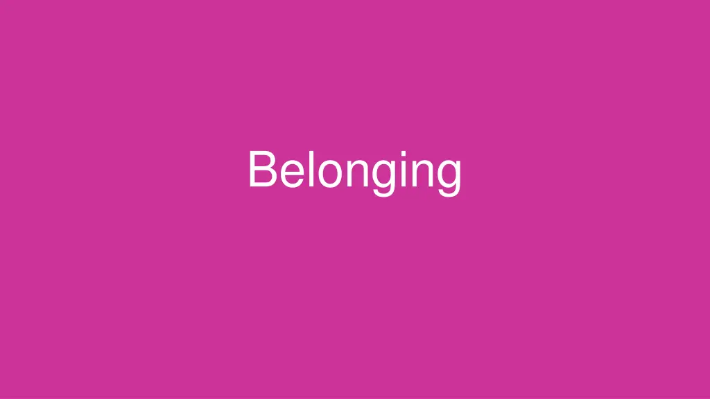 belonging
