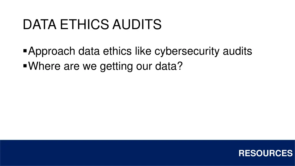 data ethics audits