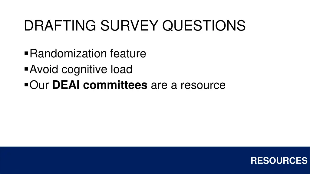 drafting survey questions