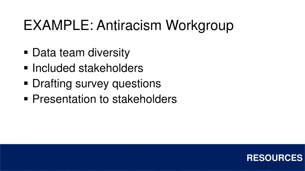 example antiracism workgroup