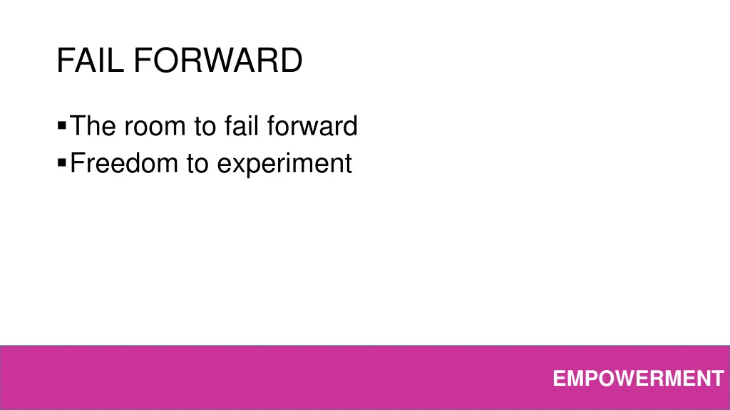 fail forward