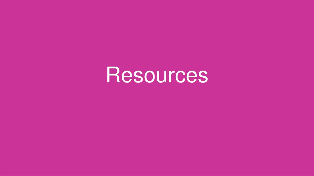 resources