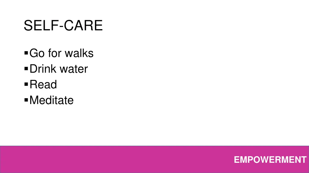 self care