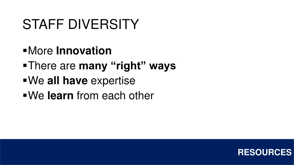 staff diversity