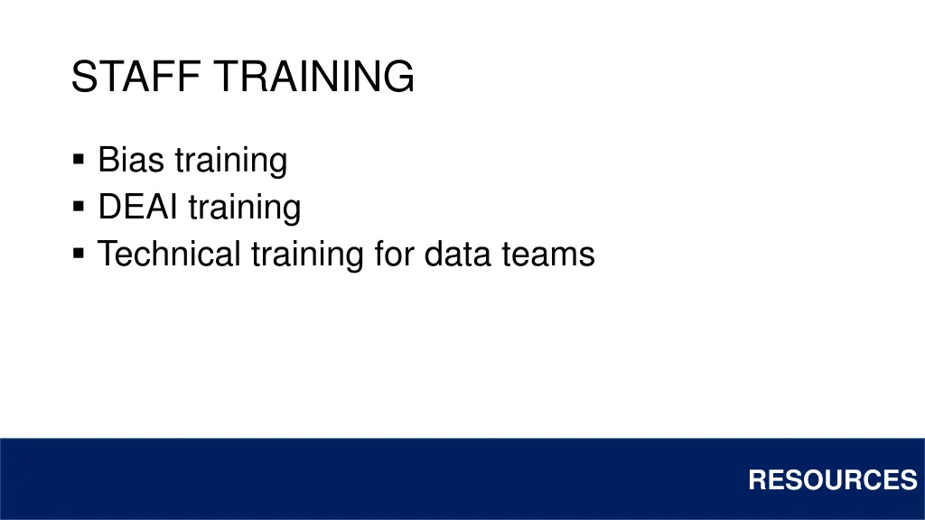 staff training