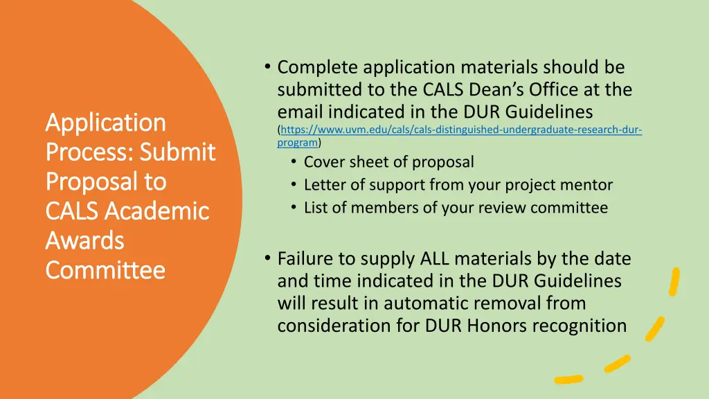 complete application materials should