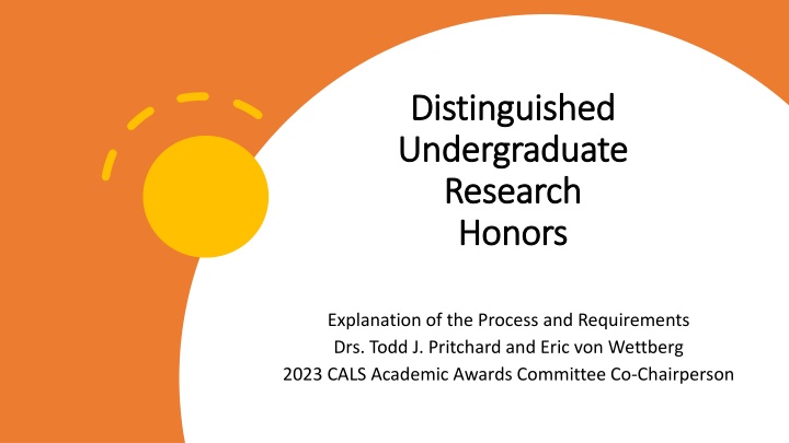 distinguished distinguished undergraduate
