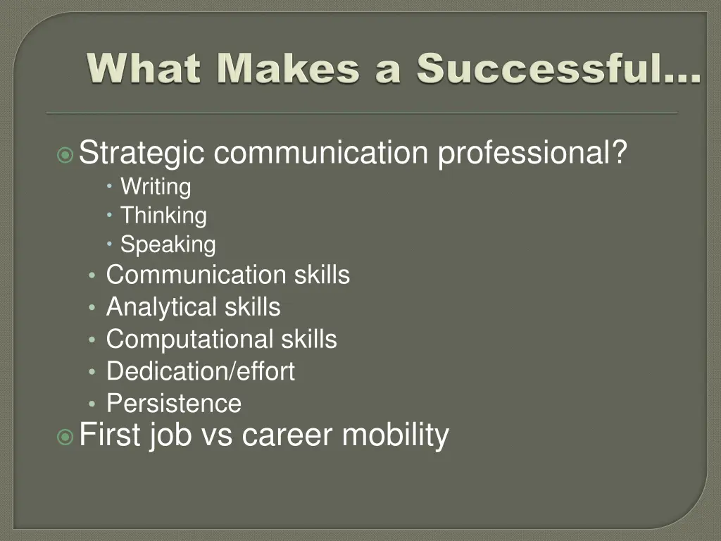 strategic communication professional writing