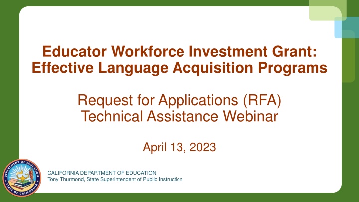 educator workforce investment grant effective