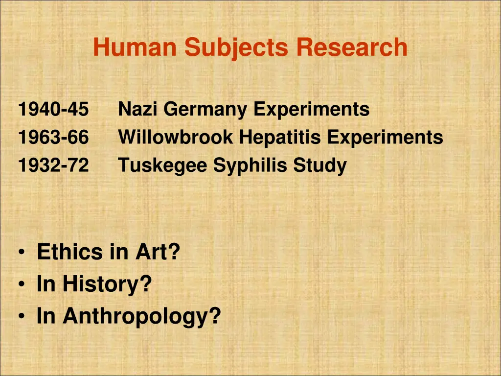 human subjects research