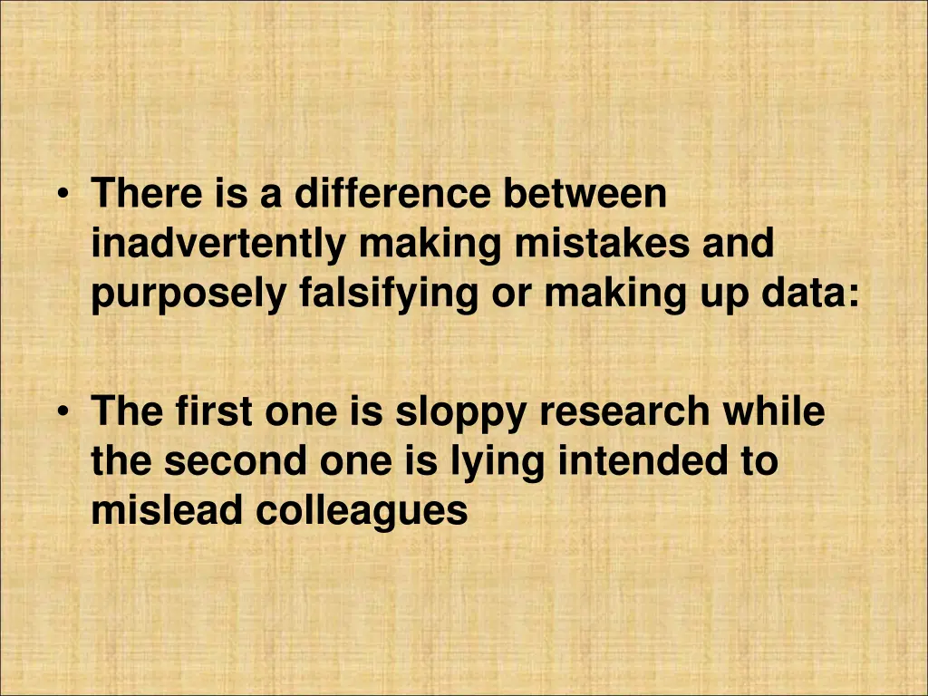 there is a difference between inadvertently