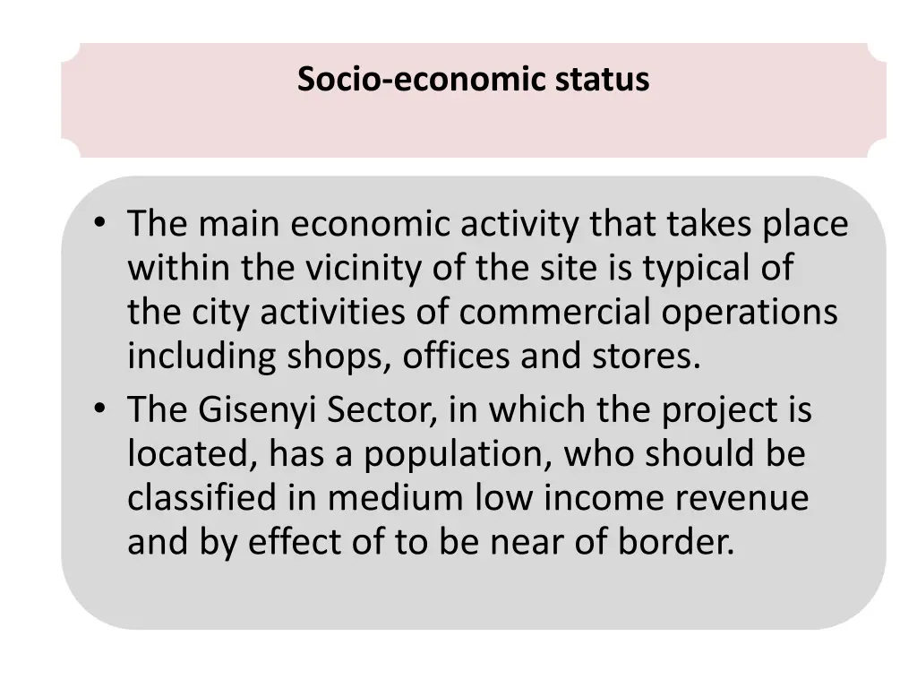 socio economic status