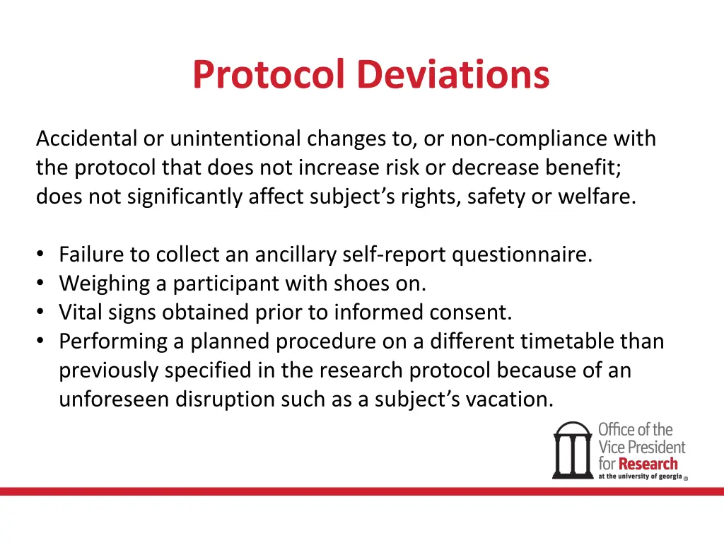 protocol deviations