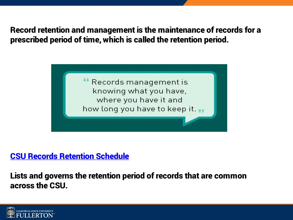 record retention and management