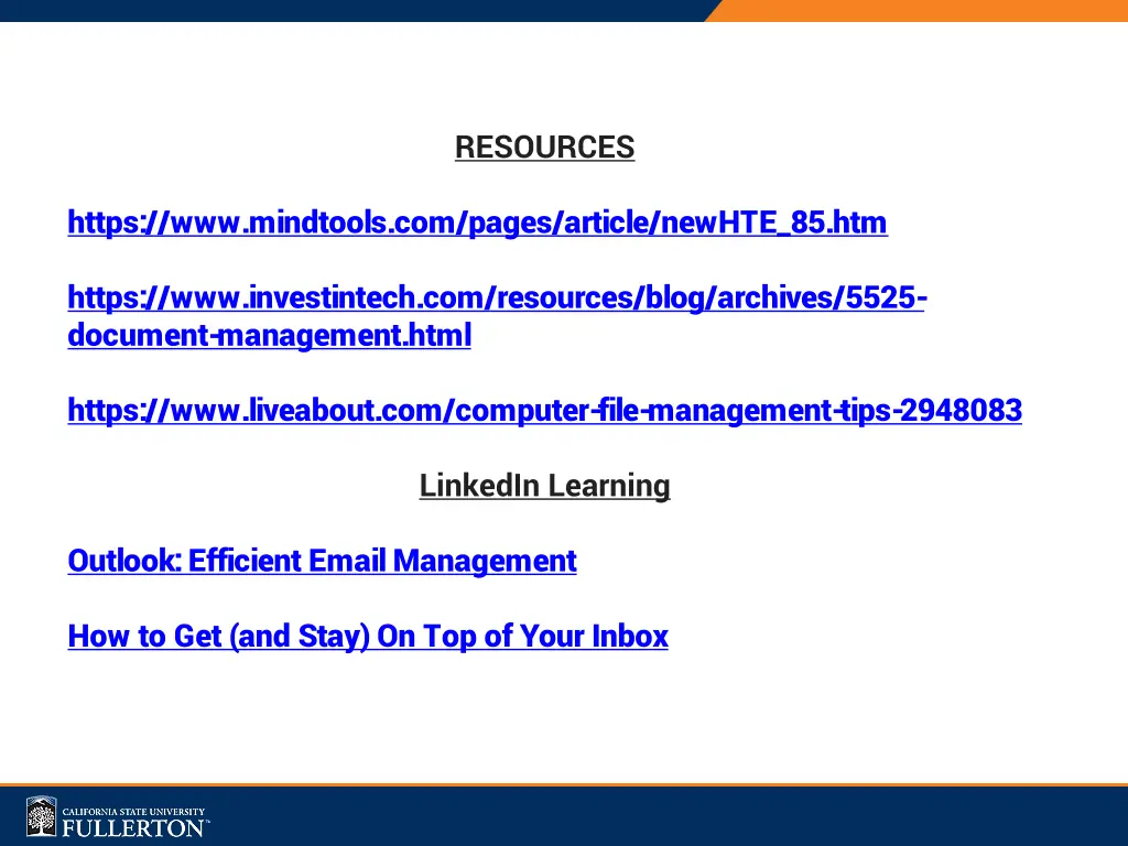 resources