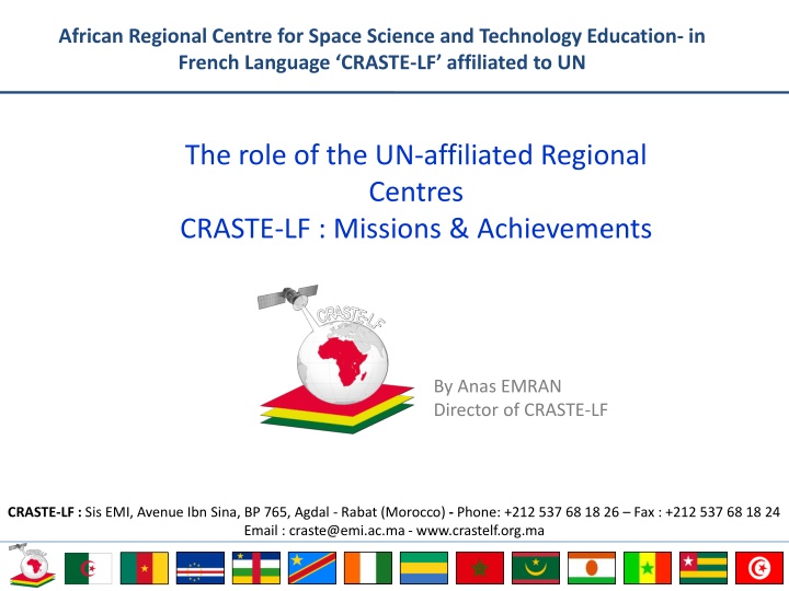 african regional centre for space science