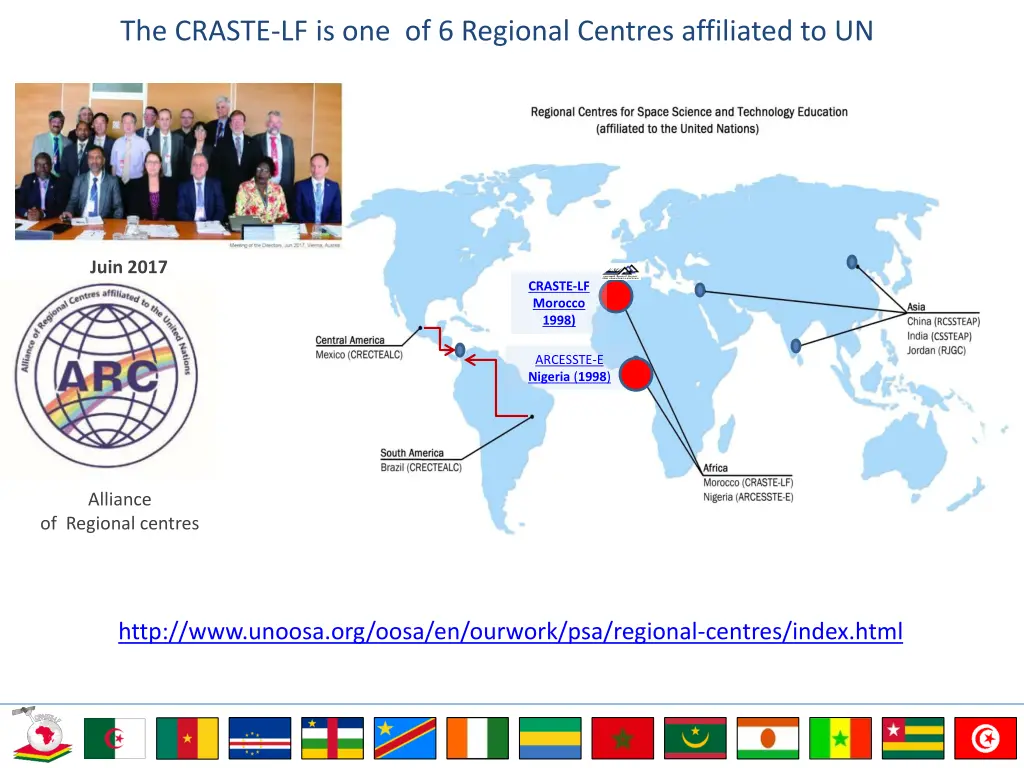 the craste lf is one of 6 regional centres