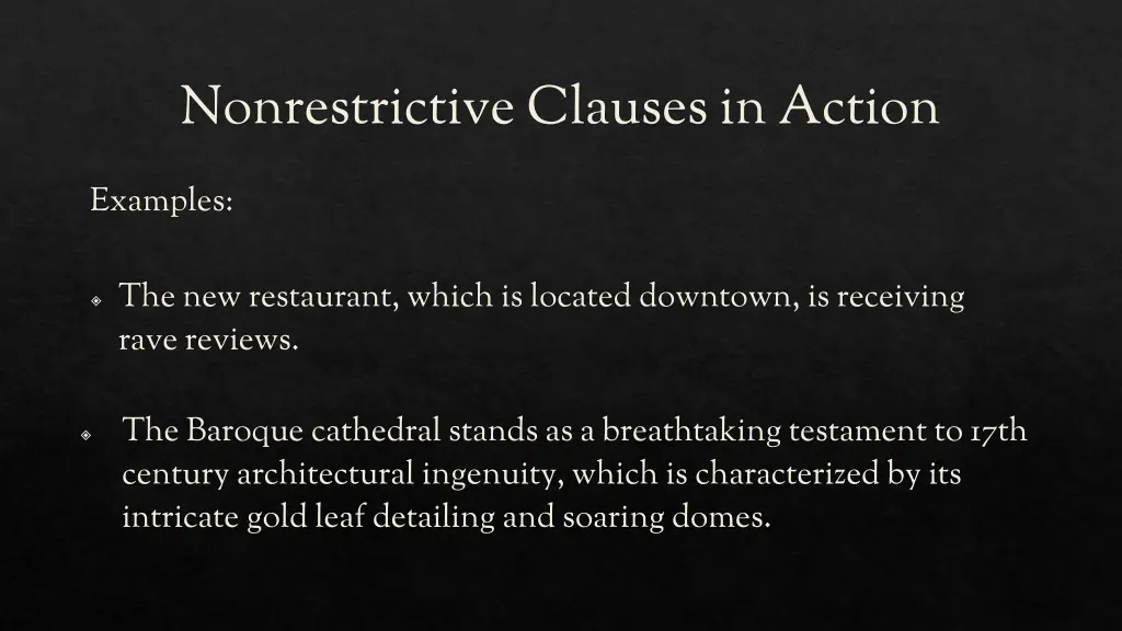 nonrestrictive clauses in action