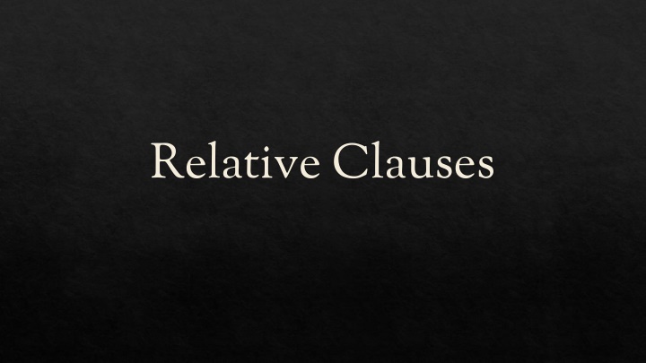 relative clauses