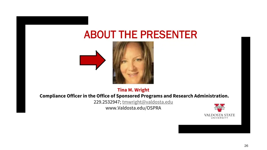 about the presenter about the presenter