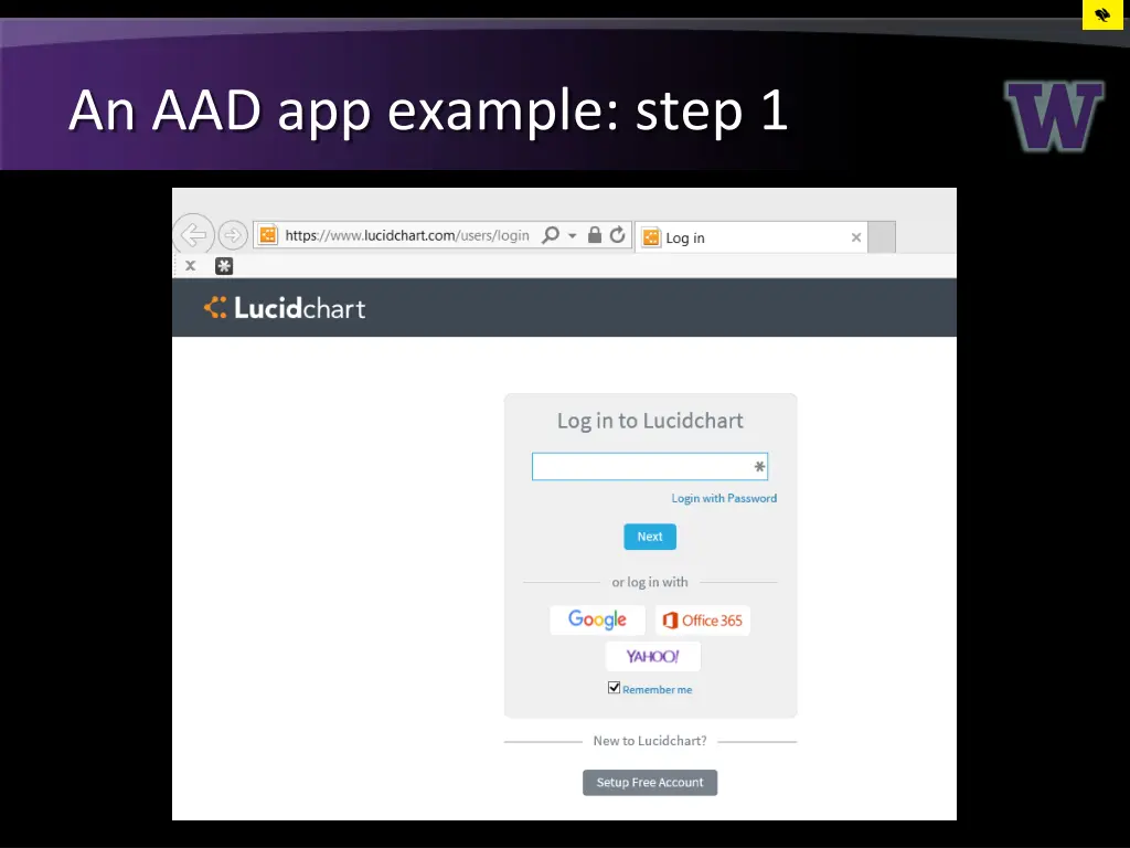 an aad app example step 1