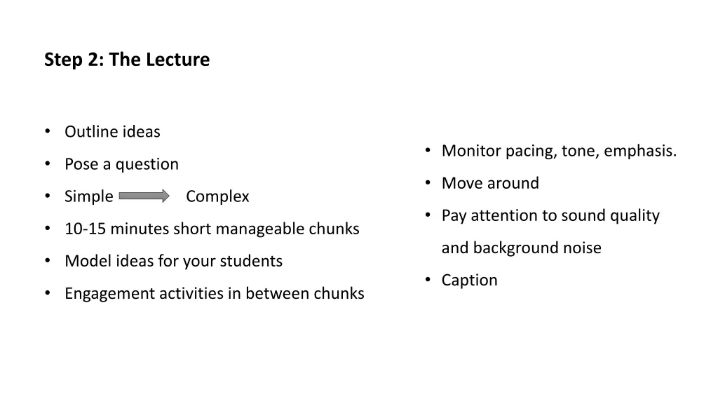 step 2 the lecture