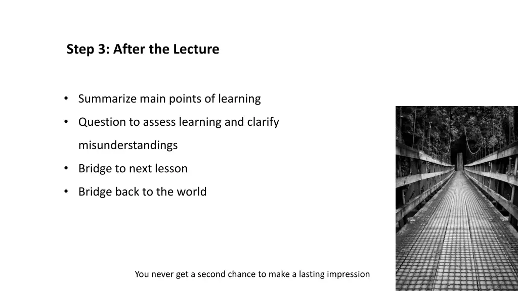 step 3 after the lecture