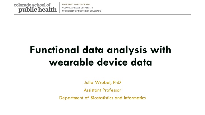functional data analysis with wearable device data