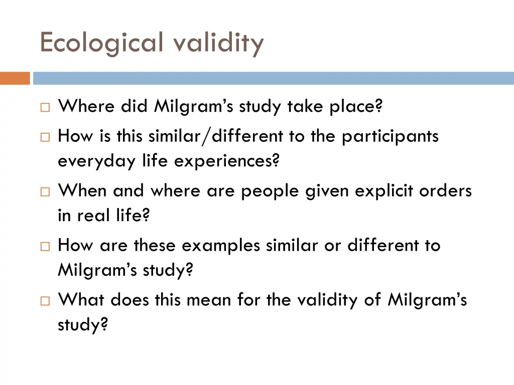 ecological validity 1