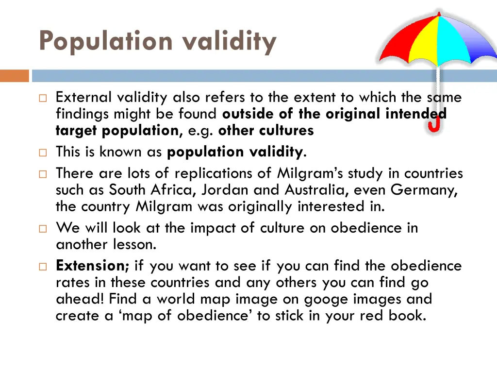 population validity