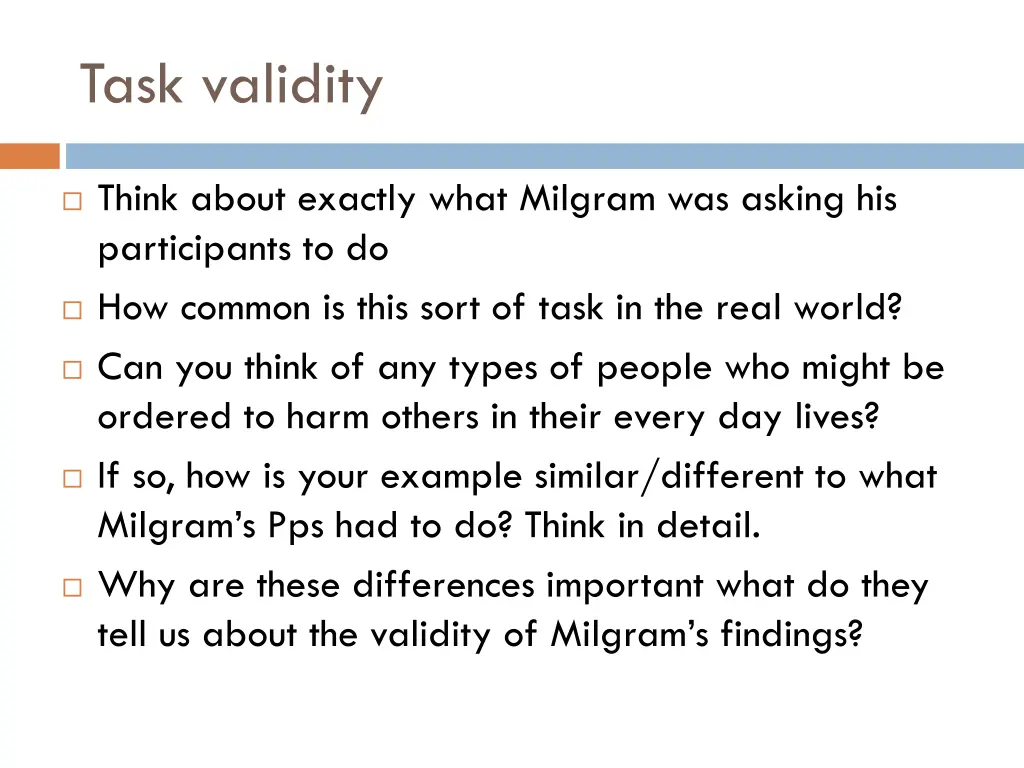 task validity 1