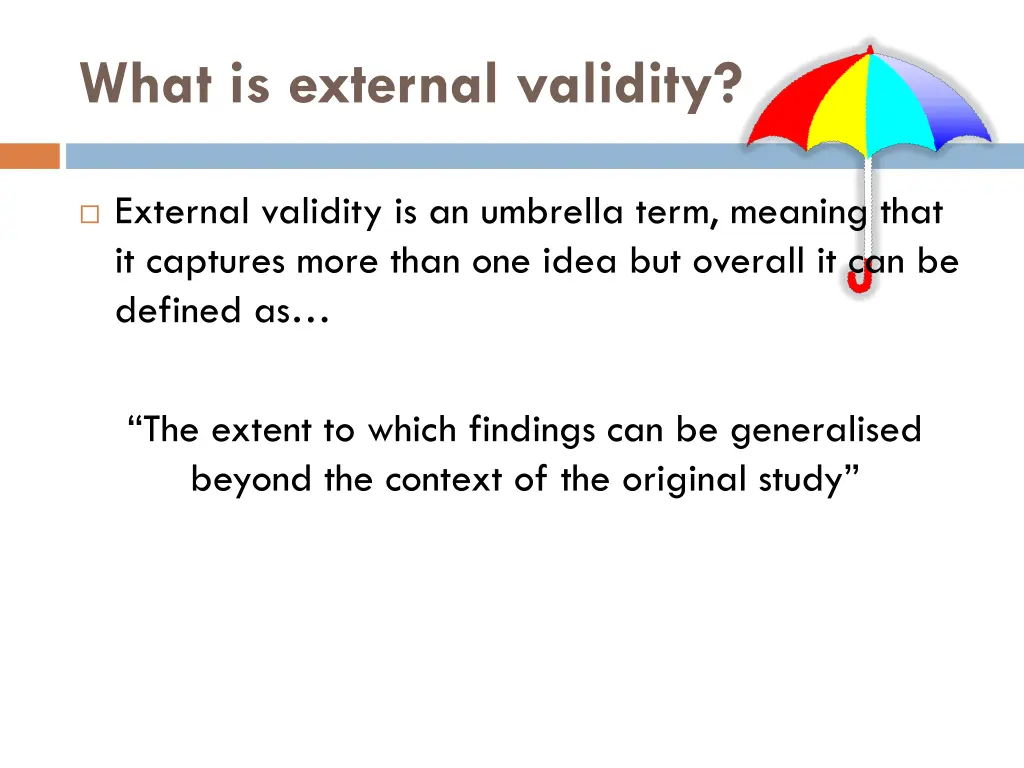 what is external validity