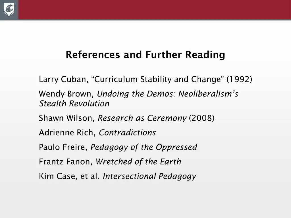 references and further reading