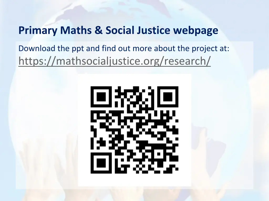 primary maths social justice webpage
