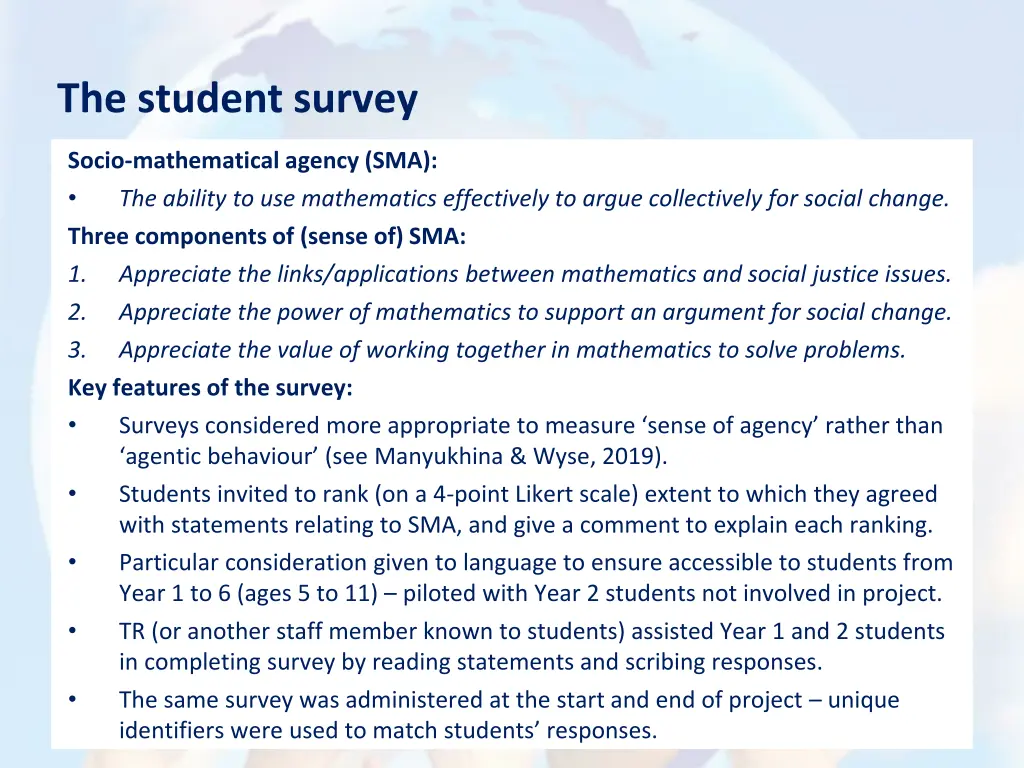 the student survey