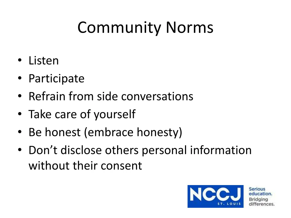 community norms