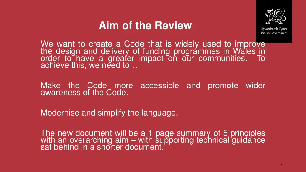 aim of the review