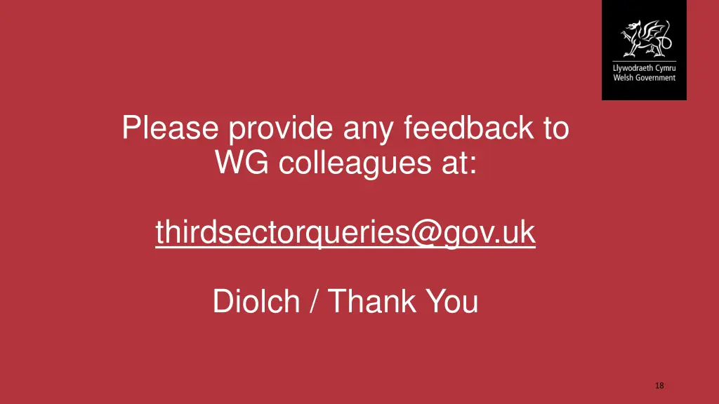 please provide any feedback to wg colleagues at