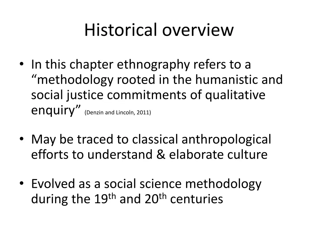 historical overview 1